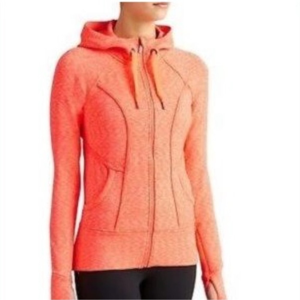 Athleta Strength Hoodie Orange SZ Large